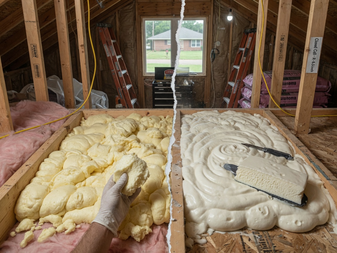 Open-Cell or Closed-Cell Spray Foam: Which Fits Your Jenks Property?