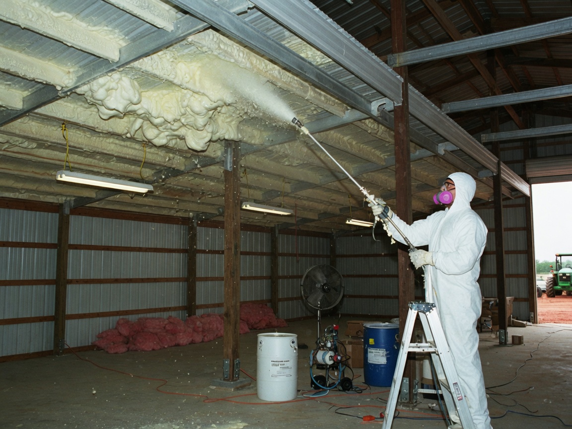 Pole Barn Spray Foam Insulation in Jenks, OK